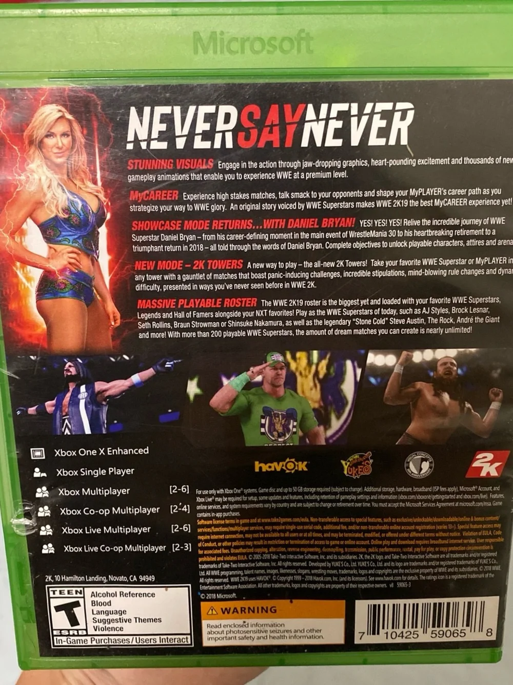 WWE 2k19 Xbox One Video Game